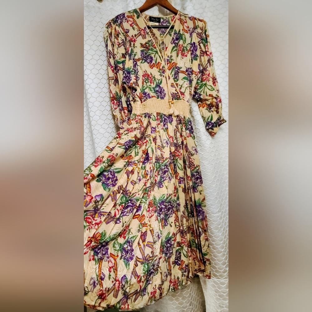 Diane Freis Silk Maxi Dress